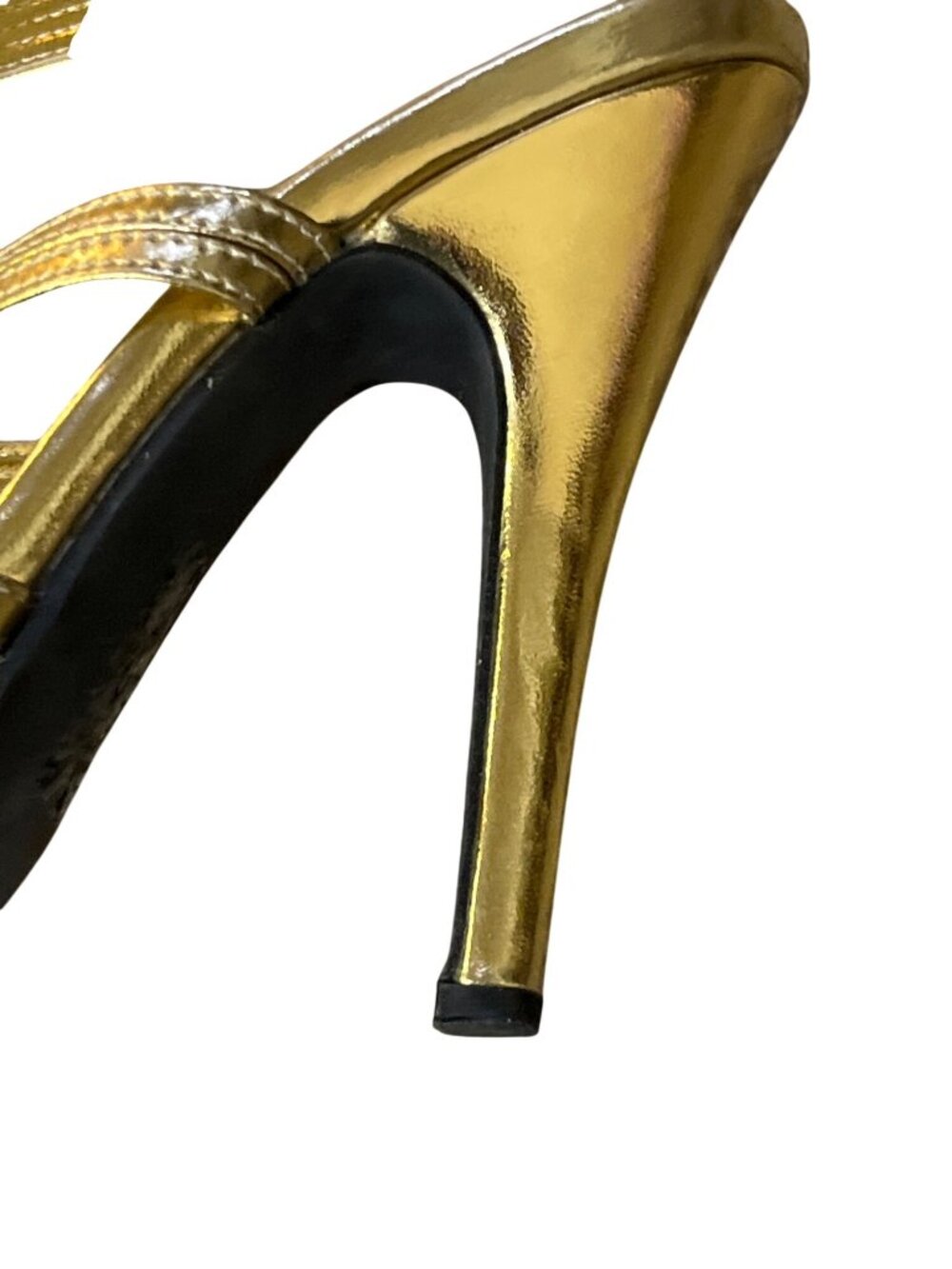 FUN Gold Gladiator Knee High Heels Strappy Sandals Women's 8 Used - Picture 10 of 16